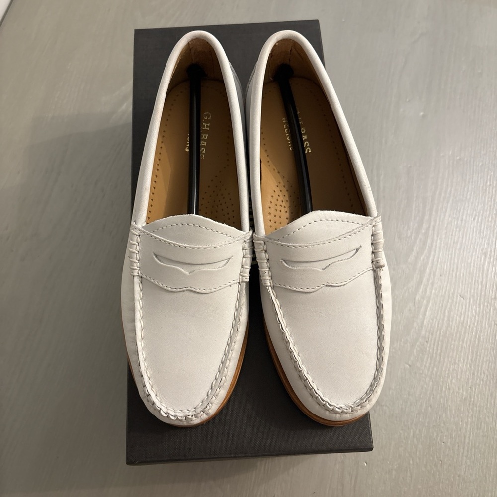 G.H. Bass & Co. White Loafers